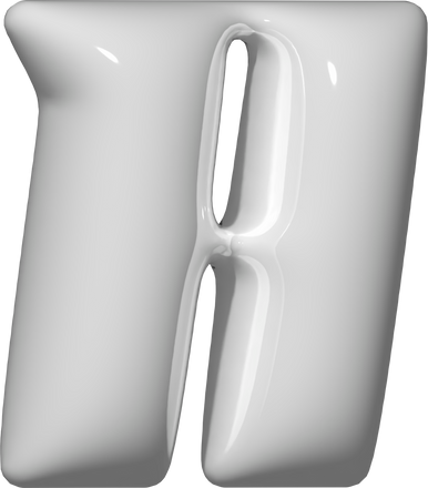 Alphabet Y2K 3D Illustration Typeface A