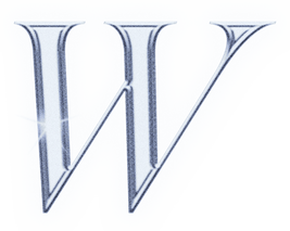 Dreamy Chrome Letter W Type Sticker