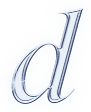 Dreamy Chrome Letter D Type Sticker