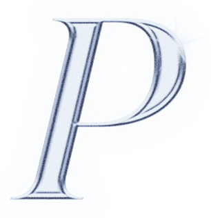 Dreamy Chrome Letter P Type Sticker