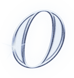 Dreamy Chrome Letter O Type Sticker